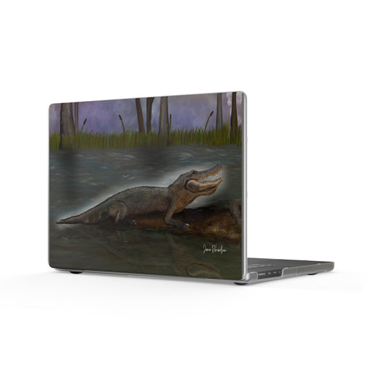 Alligator Swamp Matte MacBook Case — Moody Wildlife Laptop Skin
