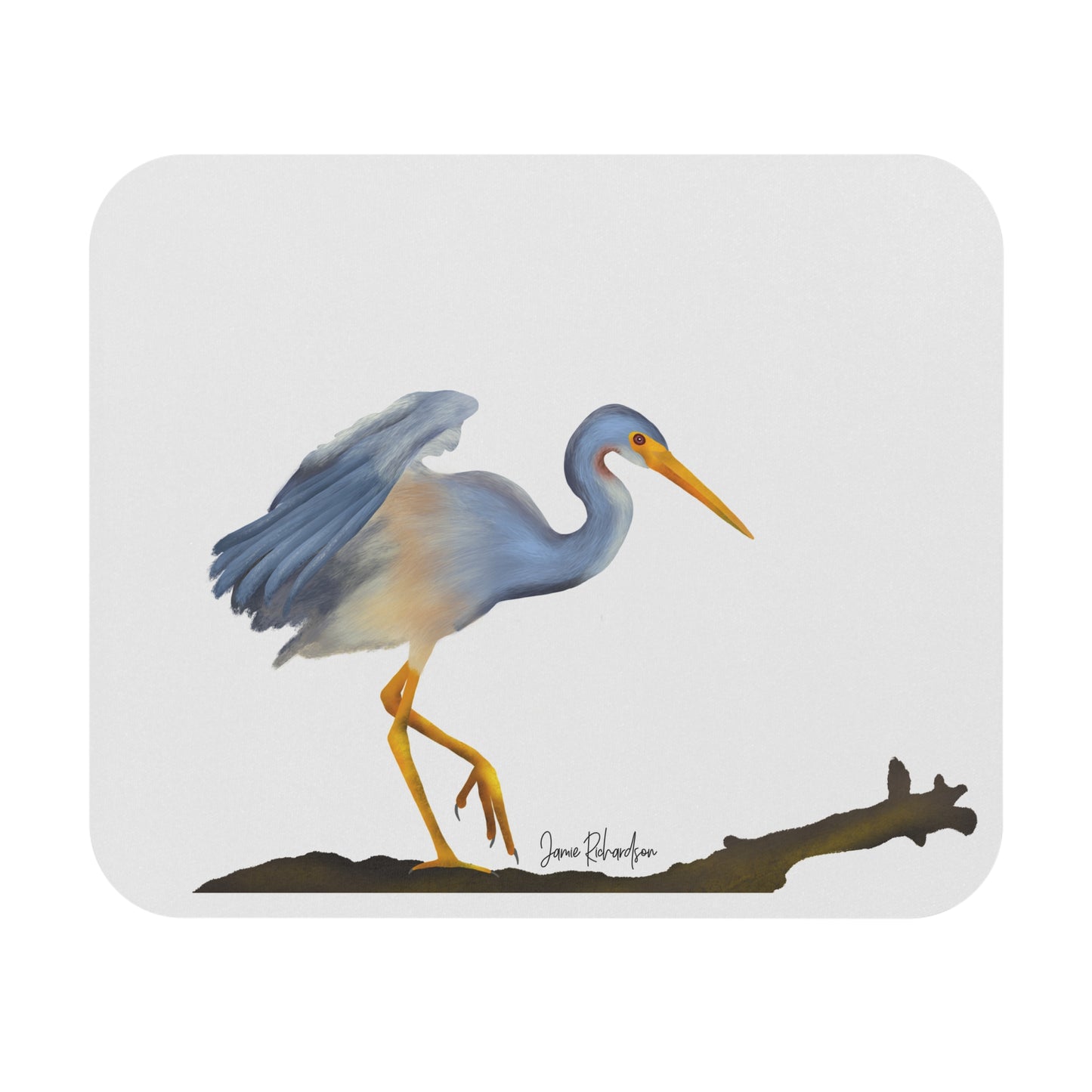 Harriet the Heron Mouse Pad | Louisiana Wildlife Art